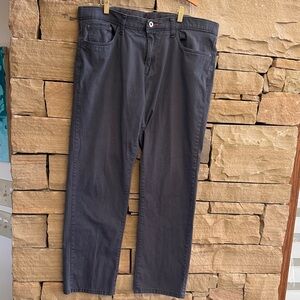 Weatherproof Vintage Men's Straight-Leg Chino Jeans in Charcoal 38 x 32